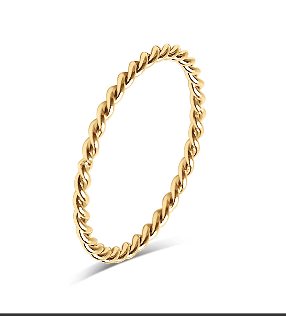 Gold Braided Spacer Ring