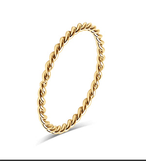 Gold Braided Spacer Ring