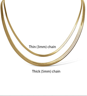Gold Herringbone Necklace