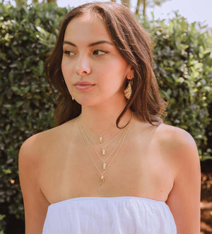 Lettered Olive Shell Necklace