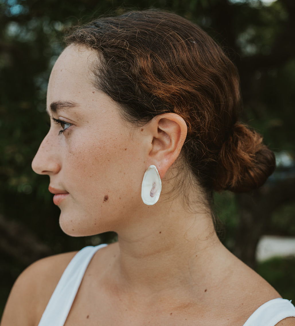 Princess Stud Earrings - White Gold Sol Legare