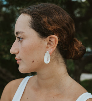 Princess Stud Earrings - White Gold Sol Legare