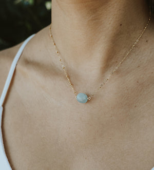 Aquamarine (March) Birthstone Choker