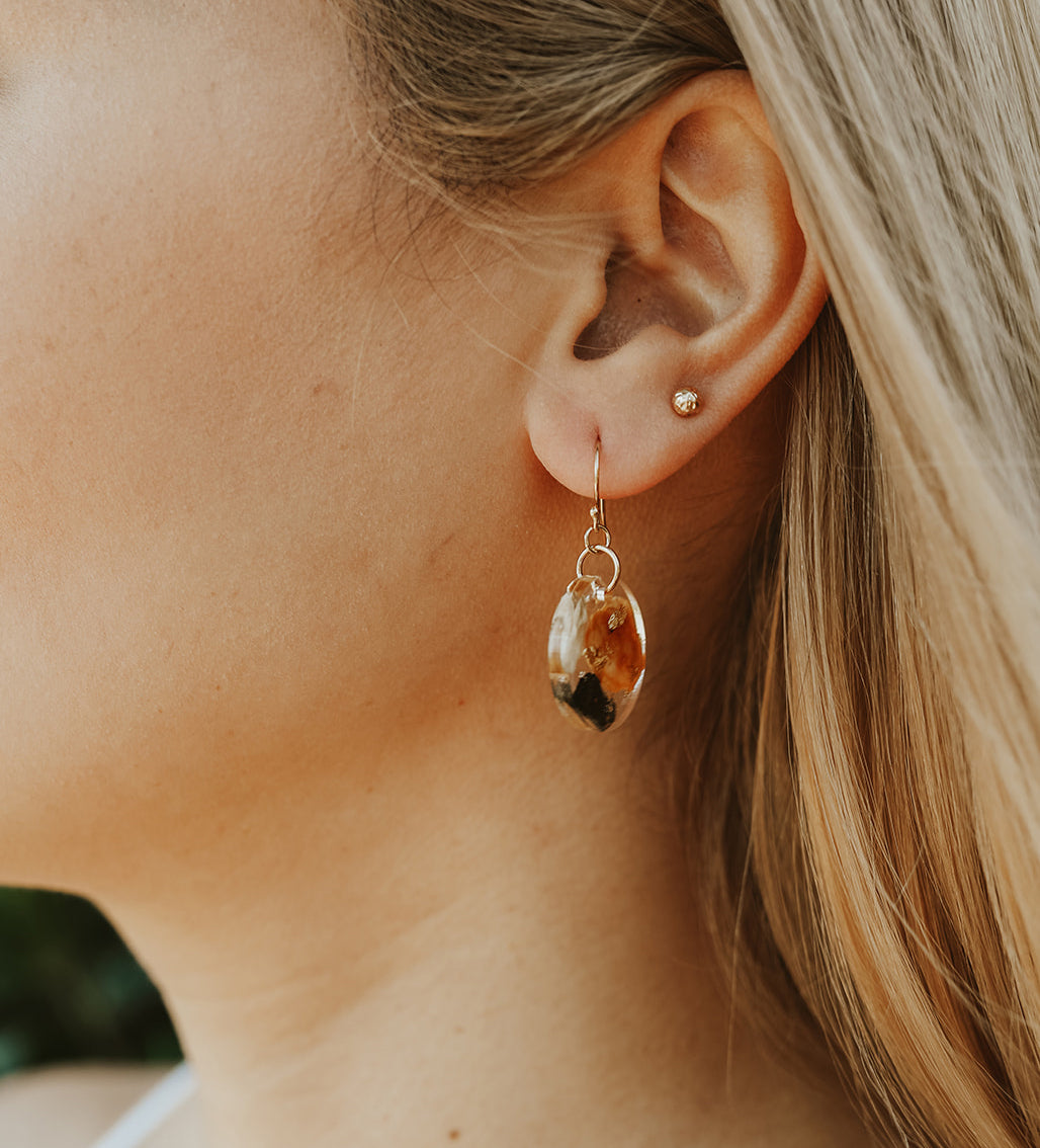 French Hook Earrings - Multi-colored Shells